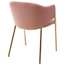 Финальные остатки Стул DILL BLUVEL-52 PINK, велюр/ золотой каркас, М-City
