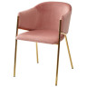 Финальные остатки Стул DILL BLUVEL-52 PINK, велюр/ золотой каркас, М-City