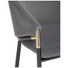 Стулья на металлокаркасе Molton gray / black/ gold