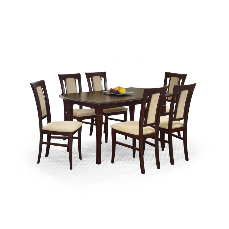 Обеденные столы Стол обеденный Halmar FRYDERYK 160/240 раскладной (темный орех)