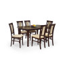 Обеденные столы Стол обеденный Halmar FRYDERYK 160/240 раскладной (темный орех)