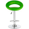 Стул барный DOBRIN MIRA, регулируемый, экокожа, зелёный, хром