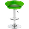 Стул барный DOBRIN MIRA, регулируемый, экокожа, зелёный, хром
