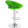 Стул барный DOBRIN MIRA, регулируемый, экокожа, зелёный, хром