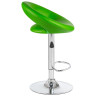 Стул барный DOBRIN MIRA, регулируемый, экокожа, зелёный, хром