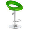Стул барный DOBRIN MIRA, регулируемый, экокожа, зелёный, хром