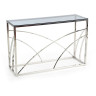 Консольные столики Консольный столик AURORA прозрачное стекло 120*40*78, каркас серебро