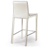 BARRIE полубарный стул с обивкой натуральной кожей, цвет бежевый