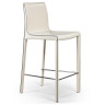 BARRIE полубарный стул с обивкой натуральной кожей, цвет бежевый