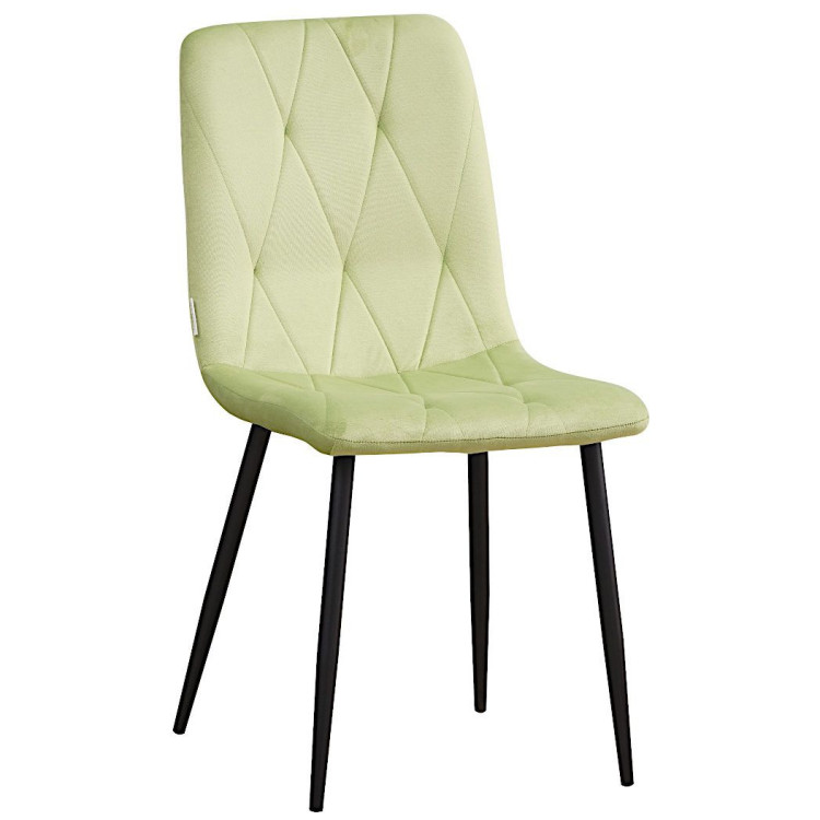 Стулья C923/DC813 Стул мягкий, ОЛИВКОВЫЙ#h55 велюр, каркас металл черный КРУГЛЫЙ