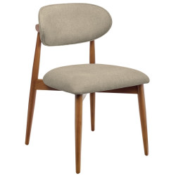 Стул Lucas 3 латте букле с ножками цвета орех