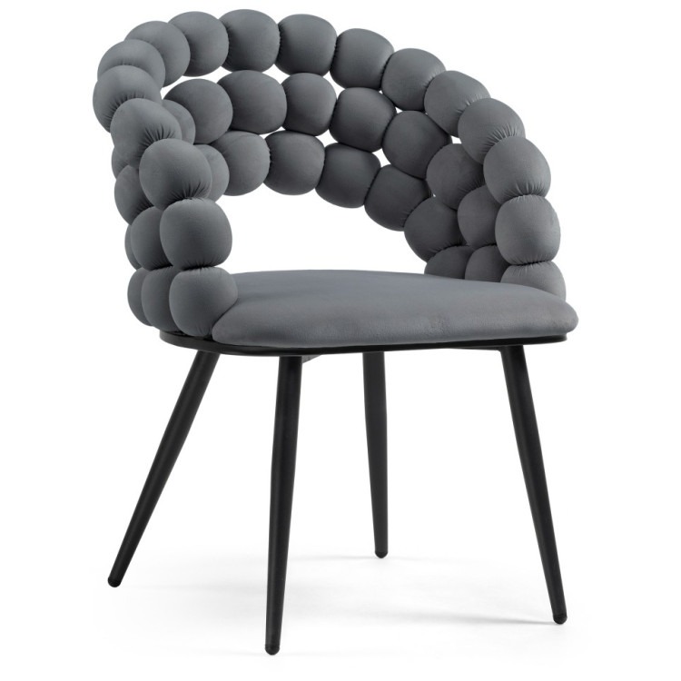 Стулья на металлокаркасе Ball dark gray / black