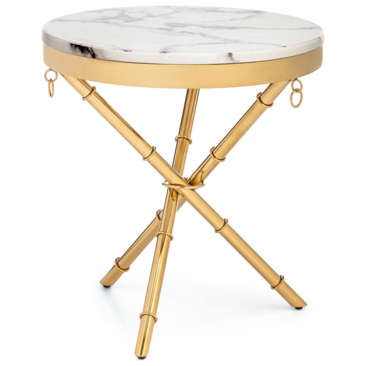 Журнальные столы Monika 50х55 marble / gold