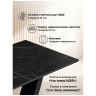 Кухонные столы Иматра 140(180)х80х76 черный мрамор / черный