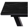 Кухонные столы Иматра 140(180)х80х76 черный мрамор / черный