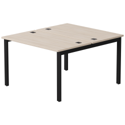 Бенч-система на 2 места Everprof EVO (ЭВО) на металлокаркасе 1180х670(1370)x755 Дуб Соната/Черный