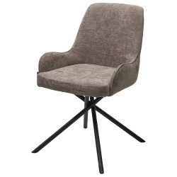 Стул ЛУИДЖИ ДАНС 180 град. поворотный, NORDIC 35 Серо-коричневый / Черный каркас, M-City tip_tovara