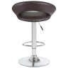 Стул барный DOBRIN MIRA, регулируемый, экокожа, коричневый, хром