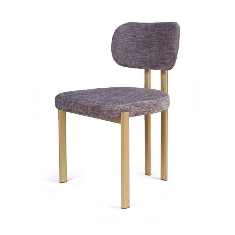 Стулья Стул Ervin, микромех Rozy dark grey / опоры шампань