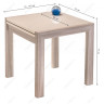 Стеклянный стол Джендри на деревянных ножках