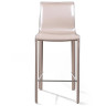 BARRIE полубарный стул с обивкой натуральной кожей, цвет капучино