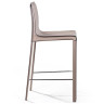 BARRIE полубарный стул с обивкой натуральной кожей, цвет капучино