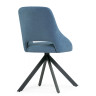 ОЛИВЕР 360 поворотный стул с обивкой тканью, цвет синий / каркас черный