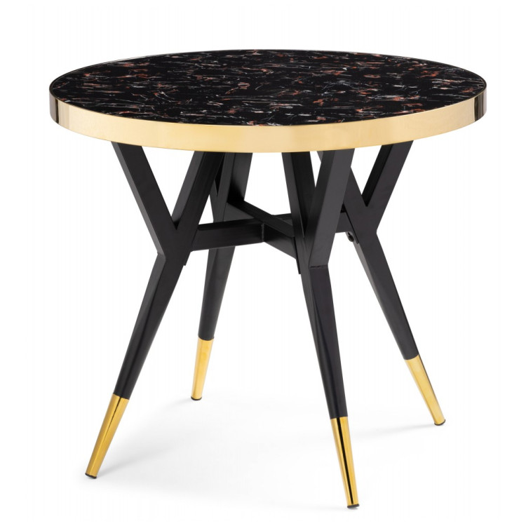 Деревянные столы Selina 80х72 black / gold