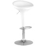 Барные стулья Bomba (Бомба) белый газ-лифт, пластик, хром
