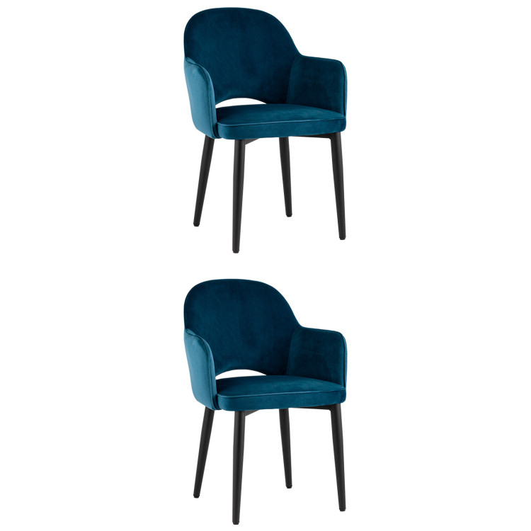 Комплекты из двух стульев Венера велюр сине-зеленый 2 шт