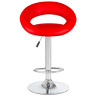 Стул барный DOBRIN MIRA, регулируемый, экокожа, красный глянцевый, хром