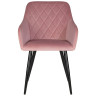 Стул-кресло Стул обеденный DOBRIN ROBERT, черные матовые ножки, велюр V108-15 Розовый