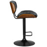 Полубарные стулья Стул барный DOBRIN MORGAN, цвет черный глянец PU ABD 002