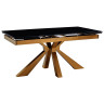 Керамические столы Стол керамический siena Vic Dark grey 160-240*90, каркас шампань