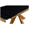 Керамические столы Стол керамический siena Vic Dark grey 160-240*90, каркас шампань