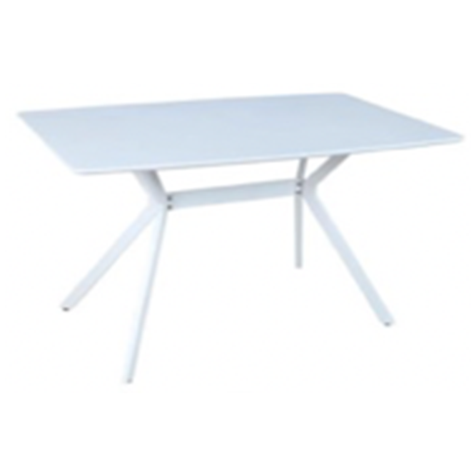 Ламинированные столы DT652 Стол обеденный БЕЛЫЙ 120*80*76, столешница МДФ, основание металл