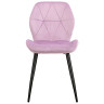 Стулья DC826 Стул мягкий, СИРЕНЕВЫЙ#G62-27 велюр, каркас металл черный КРУГЛЫЙ