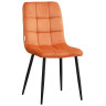 Стулья C919/DC809 Стул мягкий, ТЕРРАКОТОВЫЙ#h43 велюр, каркас металл черный КРУГЛЫЙ