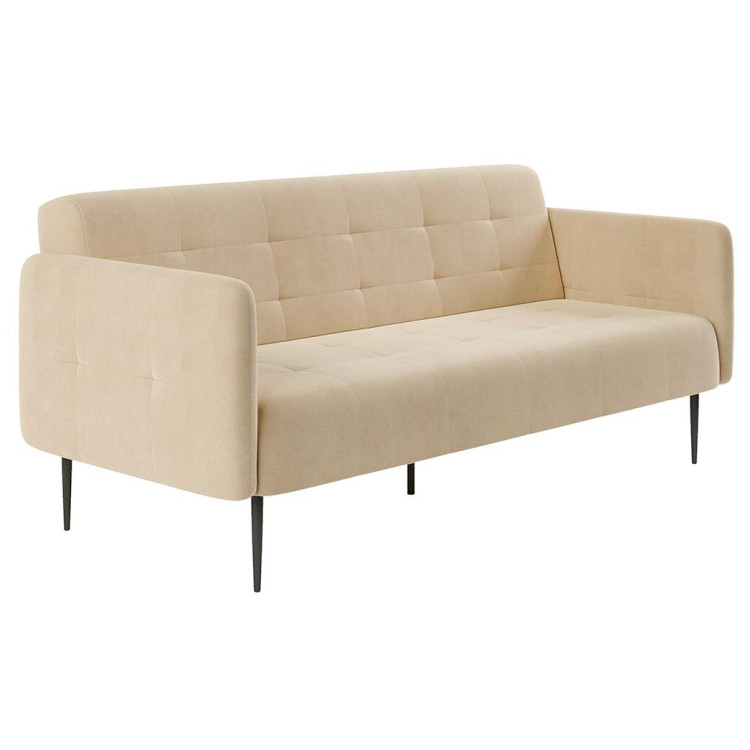 Дизайнерские диваны Monaco диван-кровать прямой с подлокотниками, трехместный, велюр бежевый Velutto 04