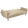 Дизайнерские диваны Monaco диван-кровать прямой с подлокотниками, трехместный, велюр бежевый Velutto 04