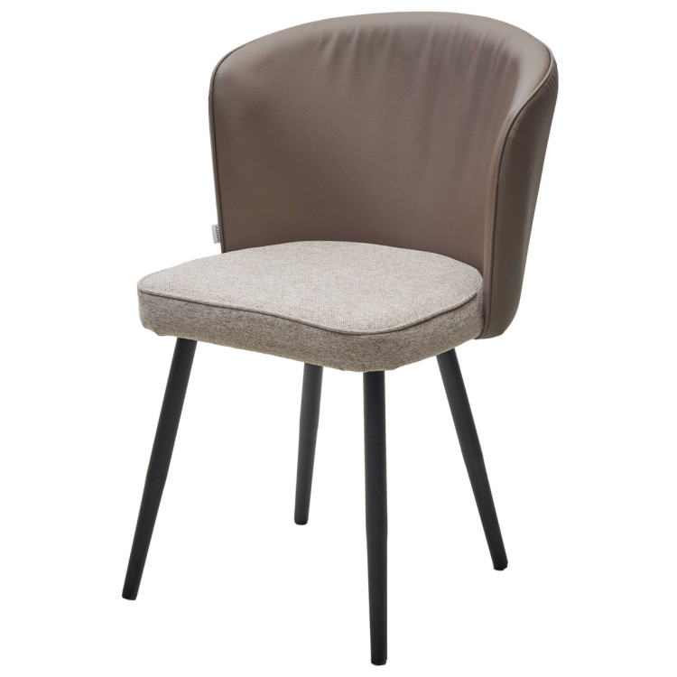 Стулья Стул МОНЕ ROVENA BISCUT ткань / ORAKUL 290 экокожа / Черный каркас M-City