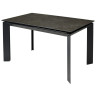 Керамические столы Стол CREMONA 140 KL-116 Черный мрамор матовый, итальянская керамика/ черный каркас, ®DISAUR