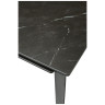 Керамические столы Стол CREMONA 140 KL-116 Черный мрамор матовый, итальянская керамика/ черный каркас, ®DISAUR