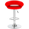 Стул барный DOBRIN MIRA, регулируемый, экокожа, красный, хром