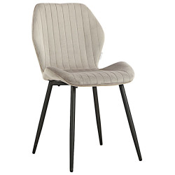 Стул MOLLY велюр серый, каркас черный