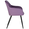 Стул-кресло Стул обеденный DOBRIN ROBERT, черные матовые ножки, велюр V108-45 Темно-фиолетовый
