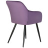 Стул-кресло Стул обеденный DOBRIN ROBERT, черные матовые ножки, велюр V108-45 Темно-фиолетовый
