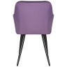 Стул-кресло Стул обеденный DOBRIN ROBERT, черные матовые ножки, велюр V108-45 Темно-фиолетовый