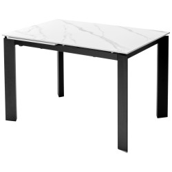 CORNER 120 MATT WHITE MARBLE / BLACK