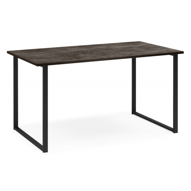 Деревянные столы Лиман 117 х 77 бетон темный / черный матовый